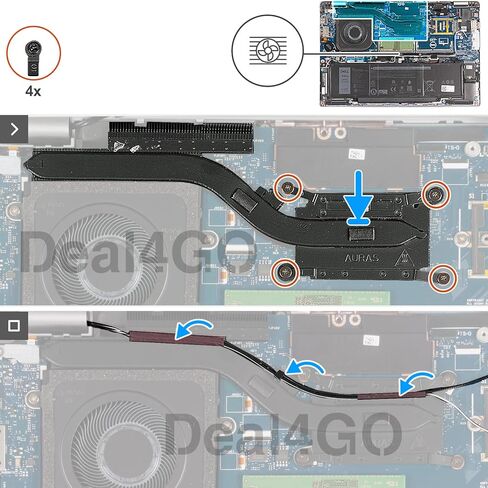 CPU Cooling Fan KF74T 0KF74T Replacement for Dell Latitude 14 5440 Precision 3480 (UMA & DIS) in Saudi Arabia