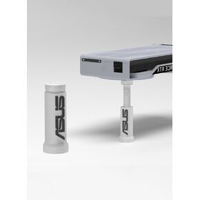 Adjustable GPU Holder, for ASUS Setups, White – Tool-Free, Anti-Vibration Support Stand for Stable GPU Performance, Prevents GPU Sag, Protects Motherboard – Easy Height Adjustment