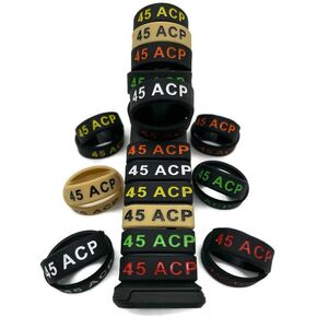 45 ACP Extended Magazine Mag ID Band Thick and Durable (Pack of 3 BlackOrange)