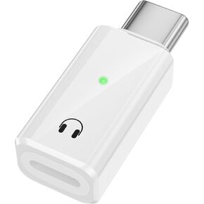 USB C to Lighting Audio Adapter, USB C Male to Lighting Female Connector Headphone Adapter for Phone 16/15 Pad Pro Air MacBook, Galaxy S24 S23 and More Type C Devices