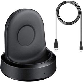 EXMRAT Compatible with Samsung Gear Sport Charger, Replacement Charging Dock Cradle for Samsung Gear Sport SM-R600 Smart Watch (Black)