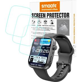 Screen Protector for S6, Compatible with TOZO S6 1.85" Smart Watch, Tempered Glass, 3PCs, 9H