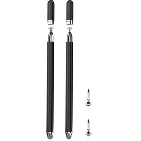 2PCS 2-in-1 Stylus Pen for Samsung Galaxy Tab A, Tab A7 Lite/A7/A8/A8 Plus/A9/A9 Plus, High Sensitivity&Precision Pencil for iPad/iPhone/AMZ Fire/Lenovo/Pixel Tables All Touch Devices (2*Stylus-Black)