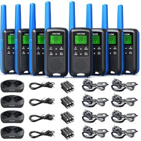 G600 FRS Walkie Talkies for Adults Long Range Two Way Radio Rechargeable 8 Pack Hand held radios