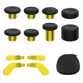 13 in 1 Metal Thumbstick Kit for Xbox One Elite Series 2, Xbox Elite Controller Replacement Parts, Gaming Accessory with 6 Metal Swap Joysticks, 2 D-pads, 4 Paddles with Storage Bag