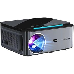 [Auto Focus/4K Support] XElectron iProjector 2 Plus Auto Focus Auto Keystone Smart Projector | Native 1080P Full HD Resolution, HDMI ARC, Bluetooth, WiFi 6 | 20000 Lumens | Projector for Home