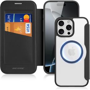 Case for iPhone 16 pro Max Case Wallet Compatible with Magsafe, Shockproof Full Protective Flip Folio Wallet Case with RFID Blocking Card Slot PU Leather Cover for iPhone 16 pro Max（6.9",Black）
