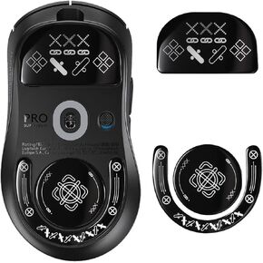 immoenuc Glass Mouse Skates for 2024 Logitech G PRO X Superlight 2 DEX Lightspeed Wireless Gaming Mouse Feet Pads Smooth Durable Game Mouse Accessories (Printing Pattern)