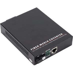ciciglow Optical Fiber Router,TBC-MC3612NS20A Optical Fiber Transceiver Gigabit Single Mode Single Fiber 20KM/SC/1310NM Optical Fiber Media Converter(US)