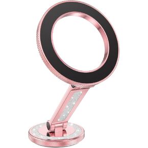 for MagSafe Car Mount, Magnetic Phone Holder for Car, Car Phone Holder for Dashboard and Tesla Screen, Made of Aluminum Alloy. (Glitter Pink)
