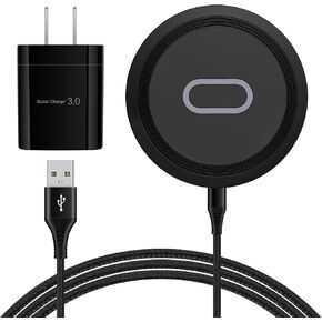 Samsung Fast Wireless Charger Pad for Samsung Galaxy S24 Ultra/S24+/S23 FE/S22 Plus/Z Flip6/S21/S20,Google Pixel 9 Pro XL 8a 7 6,15W Wireless Charging Station with QC3.0 Adapter for iPhone 16 15 14 13