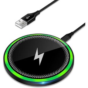 Wireless Charger Fast Charging Pad for Samsung Galaxy S25 Ultra S24 FE S23 S22 Z Flip Fold SE 6 5, Google Pixel 9 Pro XL Fold 8 Pro 7 Pro 6 Pro 8A 7A, 15W Wireless Charger Station Charging Mat