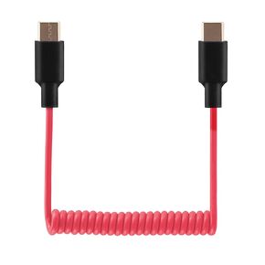 Audio Adapter Cable SC16 SC22 USB C to USB C for Rode Wireless GO II, ME, Pro Coiled Aux Cord Compatible with iPhone 16 15, McBook, PC, Laptop, Samsung Phones - 500mm