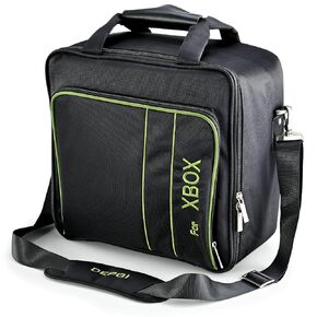 DEPGI Premium Travel Case for Xbox Series X & S: Spacious Travel Bag with Waterproof Nylon Exterior, Anti-Slip Pads, Ergonomic Shoulder Straps for Gaming on the Go