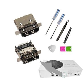 (2pcs HDMI Pack) Series s HDMI Replacement Parts,HDMI Display Port Jack Socket Connector Replacement Parts for Xbox Series s M1097399 [not fit for series x Version,not fit for one s version]