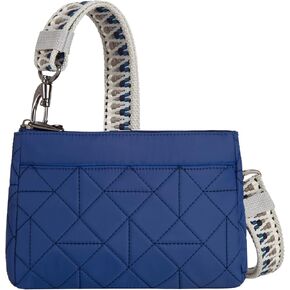 Travelon Anti-Theft Boho Clutch Crossbody, Black Quilted