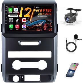 Car Radio Stereo for Ford F150 2009-2012 : 2+64G 9 Inch Touch Screen Wireless Carplay/Andriod Auto GPS Bluetooth 5G WiFi Mirror Link Backup Camera FM RDS DSP SWC