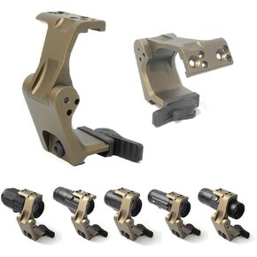 Tactical FTC Magnifier Mount with Fast QD Lever 2.26" Optical Centerline Height，Quick Release & Flip-to-Center (FTC) Mechanism，CNC Aluminum，Compatible G30，G23，G33，G43，G45,6X Etc(TAN)