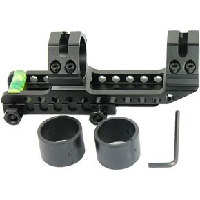 West Lake 30mm Offset Cantilever Dual Ring Scope Mount Fits 1 inch Scopes with Ring Reducers