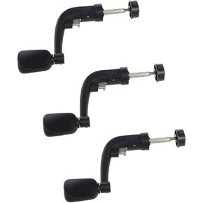 Handle Fishing Reels, 3Pcs Black Universal Plastic Power Handle Fishing Reels Crank Rock Arm Spinning Wheel Grasp Fishing Reels and Accessories