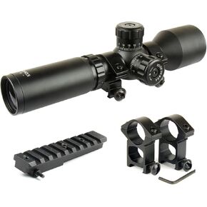 TACFUN 3-9x42 Long Eye Relief Scope w/Ring & M44 M91 30 Scout Mount for Mosin Nagant Black