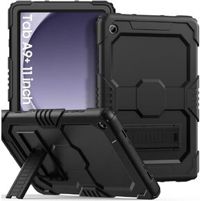 OKP Case for New Samsung Galaxy Tab A9+/ A9 Plus 11 Inch 2023 (SM-X210/X216/X218), Heavy Duty Shockproof Rugged 11" Galaxy A9+ Tablet Protective Cover with Kickstand for Kids Boys Girls, Black