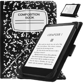 Universal Case for 6.8 inch 7 inch eBook Readers,Slim PU Folio Cover Case with Stand for 6.8 inch 7 inch Touchscreen E-Readers-Composition Book