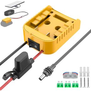Starlink Mini Adapter for Milwaukee Battery, 10FT Starlink Mini Waterproof DC Power Cable for Milwaukee Battery Adapter, Starlink Mini Adapter Built-in Voltage Protection and 18AWG Cable