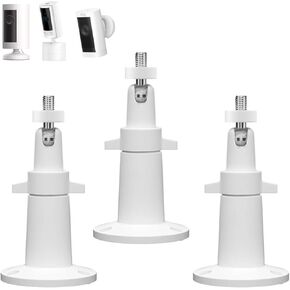 3 Pack Wall Mount for Ring Stick Up Cam&Ring Indoor Cam(1st Gen)/Ring Stick Up Cam Battery/Camera Pro Battery,ARO,Nest,Wyze,360 Degree Adjustable Wall Mount Bracket for Ring Get The Best View