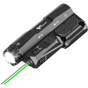 VOTATU MDL-IG 3000 Lumens Tactical Flashlight Laser Combo for Rifle, Green Laser/Light/IR Laser Sight Built-in Pressure Pad Switch, Compatible with M-LOK & Picatinny Rail