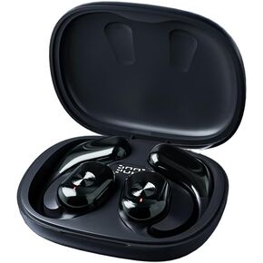 OWS Open Ear Headphones,Bluetooth Headset 5.3 Movement.with Intelligent Digital Display.30H Playback time.Wireless earplugsLightweight Design Fit for Riding、Running、Take Exercise (Black)