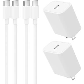45W USB C Charger for iPhone 16 15 Fast Charging，Type c Charger Block with USB-C Cable for iPhone 16/15 and More Series, iPad, Galaxy S24 Ultra -White