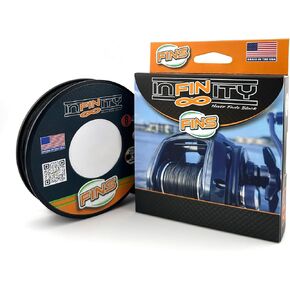 FINS Infinity Braid - USA Made - Silky Smooth 8-End Jet Black Braided Fishing Line for Superior Casting and Quiet Performance in Guides in Saudi Arabia