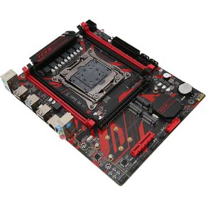 Zunate X99 LGA 2011 V3 Motherboard with 4 DDR4 Slots, M.2 Slots, LAN Card, Multiple Expansion Slots, Supports Core i7 and E5 V3 V4 Series Processors