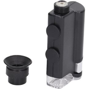 Pocket Microscope, 200x-240x Multifunctional Compact Portable Handheld Microscope UV Flashlight Wide Application ABS for Circuit Board Inspection