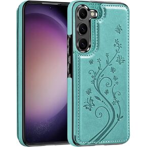 Korecase for Samsung Galaxy S25 Ultra Wallet Case with Card Holder,S25Ultra Butterfly Double Magnetic Back Flip PU Leather Kickstand Card Slots Cover for Girls Women for Galaxy S25 Ultra，Purple
