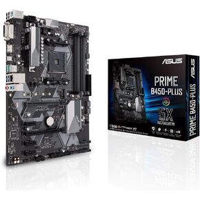 Asus Prime B450-Plus Motherboard Socket AM4 (ATX, AMD AM4, DDR4 Memory, Native M.2, USB 3.1 Gen 2)