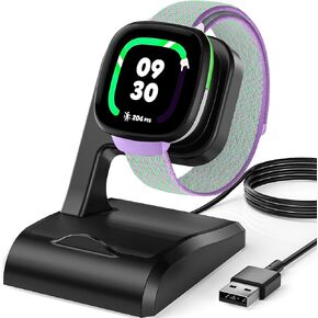 Compatible with Google Fitbit Ace LTE Charger, Charging Replacement Stand Dock Station with 3ft USB Cord for Ace LTE Smartwatch - Black
