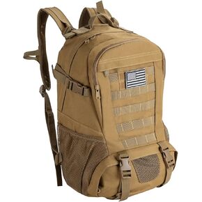 Night Cat Military Tactical Backpack for Men Molle Army Bag Hiking Day Pack 30L Waterproof EDC Rucksack with USA Flag Patch
