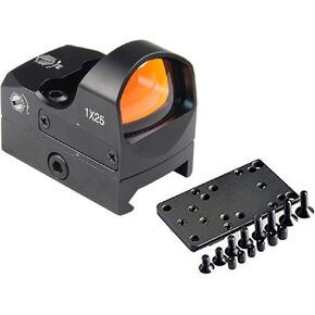 KASENTE Pistol Red Dot Sight, 3 MOA Red Dot Reflex Sight with Low-Rise Mount & Adapter Plate