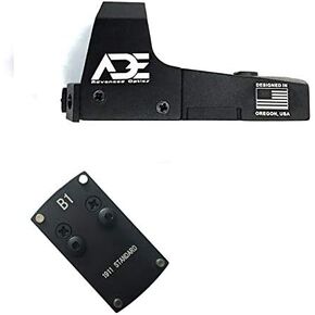 Ade Advanced Optics Mini RD3-006x Green Dot Reflex Sight for Colt 1911 Standard Pistol Mounting Plate That Replace Rear Sight