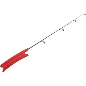 Ice Fishing Rod, Ultra Short Fiberglass Solid Rod Slightly Winter Fishing Rod with Foam Handle for Walleye Perch Panfish Bluegill