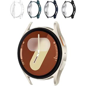 T Tersely 4 Pack Hard Case for Samsung Galaxy Watch 7 (40mm), with Tempered Glass Screen Protector Ultra Clear Slim Full Cover Case