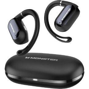 Monster Open Ear AC322, Bluetooth 5.4 Headset, 36H Battery Life, IPX5 Waterproof, Clear Communication, Ergonomic Design, Ear Angle Adjustable, Not Easy to Fall Off Wireless Bluetooth Headset.