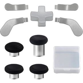9 in1 Metal Thumbsticks Parts for Xbox Elite Series 2 Core Controller,Rear Paddles Repair Parts Replacement Set for Xbox Elite Series 2 Core with 4 Swap Joysticks, 4 Paddles,1 Standard D-Pads(Red)