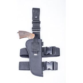 OUTBAGS USA (NTAC12-BK-RH) - Nylon Drop Leg Thigh Holster with Bullet Shell Loops. Fits Most 7.5-8" Revolvers. Made in USA