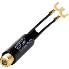 Matching Transformer, Ancable 1-Pack Gold Plated - 75 Ohm to 300 Ohm Adapter - UHF/VHF/FM Balun Transformer - Antenne Transformer Converter Adapters with F Female Jack for TV, Radio, Coax Antenna