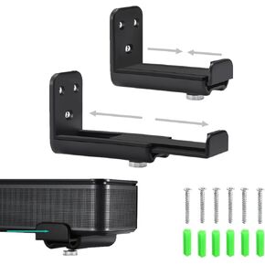 Soundbar Wall Mount for Sony, JBL, LG, Samsung, Roku, Vizio, Bose SoundBar Mounting Bracket Under TV, Soundbar Mount Shelf, Sound Bar Mounting Bracket,TV Speaker Adjustable Wall Mount Kit