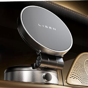 LISEN Electric Suction Cup Phone Mount, Vacuum Electric Suction Cup Phone Mount, for MagSafe Magnetic Suction Mount 360° Adjustable Cell Phone Holders for Your Car for iPhone 16/15/14/13/12