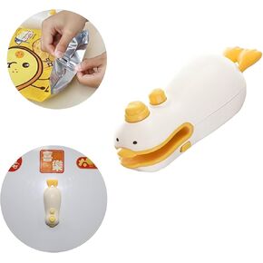Mini Bag Sealer - Chip Bag Sealer Heat Seal with Cutter & Magnet,Portable Mini Sealing Machine to Reseal， Plastic Bags & Keep Snacks Fresh - vacuum sealer,Portable Bag Resealer Machine.